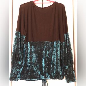 Color Block Oversized Top